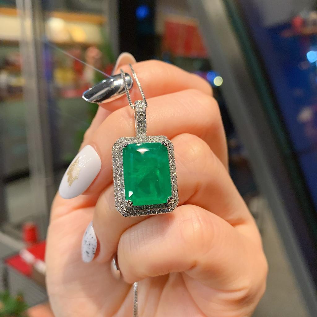 Biżuteria Symulowany Szmaragd Diament Damski Wisiorek Kolczyki Sztyfty Główny 12 * 16 9 * 12