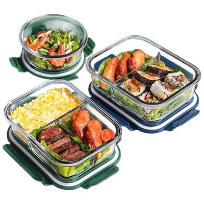AVADEN Glass Lunch Box Set with Bag & Cutlery