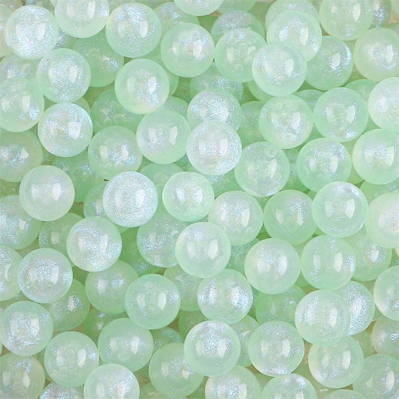 Acrylic Iridescent Mermaid Poreless Loose Beads Handmade DIY Phone case Decorative Material Jewelry Accessory Round Beads