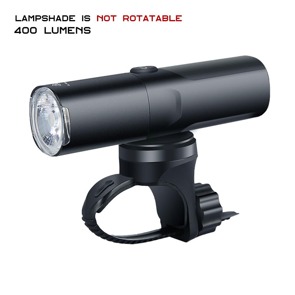 Rotatable Lampshade Bicycle Headlight USB Front Light Waterproof 400 600 800 lumens High Brightness Cylindrical Flashlight M02-400 Lumens