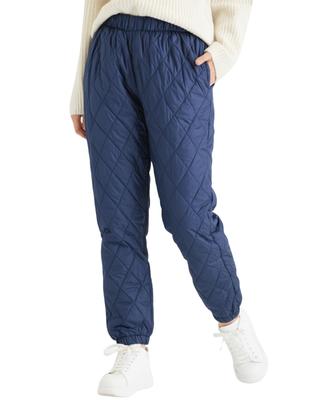 Fiorior Lightweight and Warm Padded Jogger Long Winter Down and Size M Women's Pants, Pants, Loungewear, Pants, Water-Repellent, Windproof,