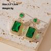 Green Hanging Earrinsg for Women Luxury Crystal Wedding Jewelry Imitation Pearl Drop Earrings new trend boucle oreille