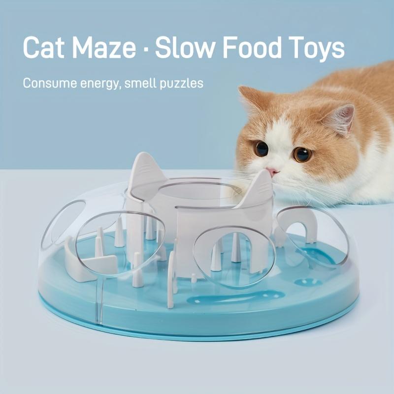 Labirinto Interattivo per Gatti Giocattolo Alimentatore Lento - Ciotola Puzzle Coinvolgente per Gatti, Promuove un'Alimentazione Sana e la Stimolazione Mentale, Materiale Durevole Non Tossico