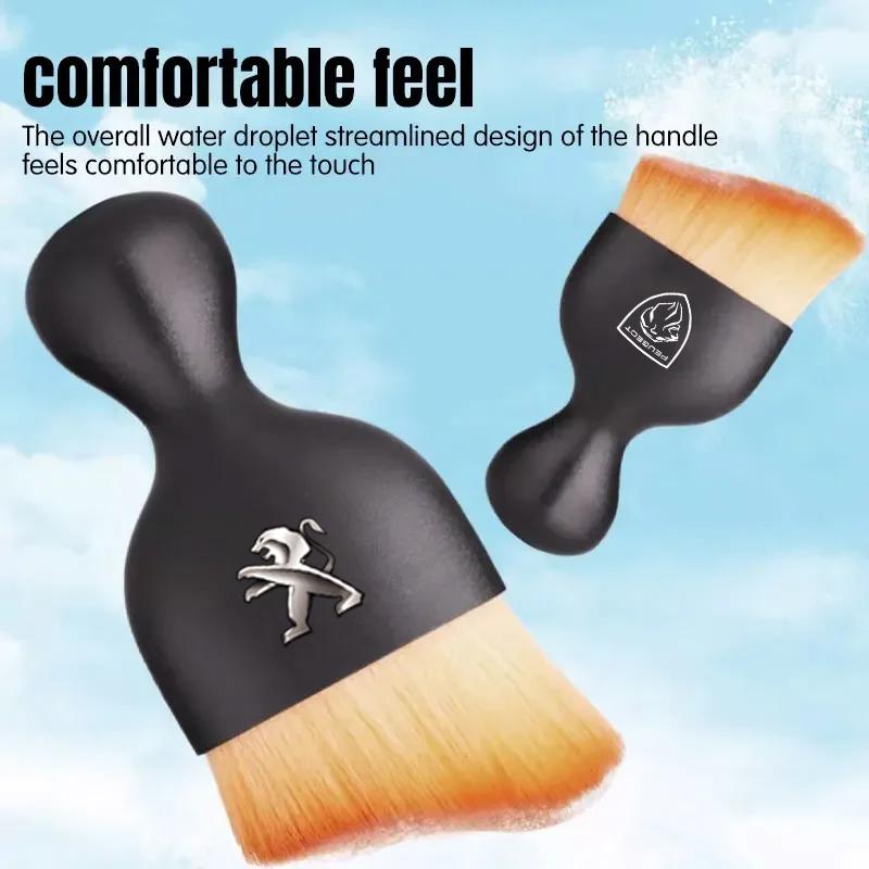 Car Suede Cleaning Cloth Air Vent Soft Brush Auto Clean Tools For Peugeot 3008 5008 208 308 508 2008 408X 108 Wheel Center CapK