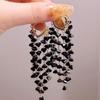 Sparkling Crystal Drop Earrings with Fringe Detail Elegant for Women Comfortable Various Occasions Slimming Effect