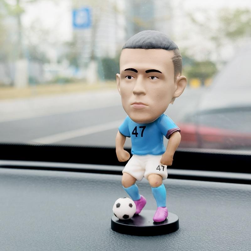 CR7 & Neymar Bobblehead Doll - Football Star Car Ornament Gift for Boys