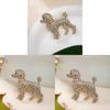Animal Dog Alloy Brooch With Electroplated Finish For Formal Wear And Gift Purposes