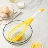 New Creative Egg Beaters Rotary Whisk Dual Purpose Plastic Folding Storage Mixer Multifunctional Hand Mixer Kitchen Accessories
