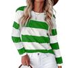 Fashion New Striped 3D Print T-Shirts Women's Casual Long Sleeve Round Neck T Shirt Pullover Harajuku Tees Tops Female Clothing