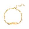 Stainless steel twelve zodiac sign letters beach bracelet ankle chain personalized bracelet