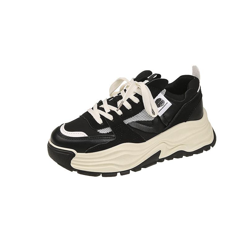 

Туфли на толстой подошве для папы, детская весенне-осенняя, новая бутиковая сетчатая универсальная студенческая спортивная и досуговая обувь 40