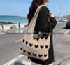Seaside Crochet Cotton Mesh Bag - Large Capacity, Lazy Summer Style for Women