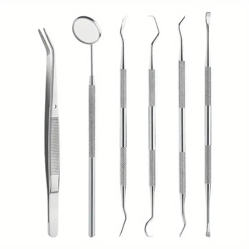 Acier Inoxydable Outils Dentaires Orale Nettoyage Fil Dentaire Détartrage Facile à Nettoyer Pas Facile à Casser Kit de Soin Miroir Dentaire Oral