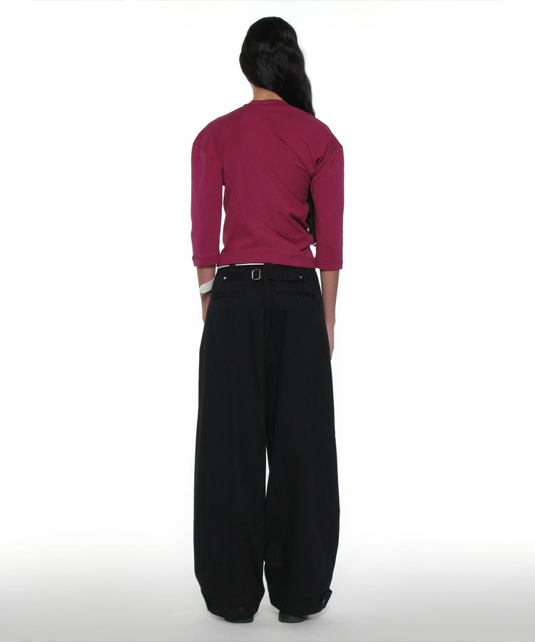 PARTIMENTO WOMEN Pwc Twist Three-Quarter Sleeve Tee_Plum
