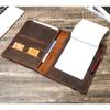 AIGUONIU Capa Folio de Couro Vintage Puxado Feita à Mão para Caderno B5 iPad Pro 10.5 Organizador de Diário de Negócios 27x20cm