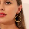 Hip-hop Trend Metal Golden Geometric Ring Earrings Simple Fashion Temperament Earrings Female Party Jewelry Birthday Gift