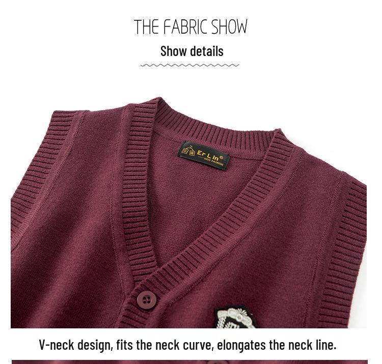 2026 Autumn/Winter Korean Style Knit Cardigan Vest for Boys & Girls - Warm Children's Vest