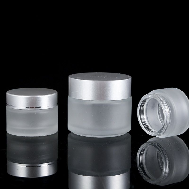 High-Grade Frosted Glass Facial Cream Travel Bottle 5 G100g Eye Cream Cream Sub-Bottles Cosmetic Portable Fire Extinguisher Bottles Sample