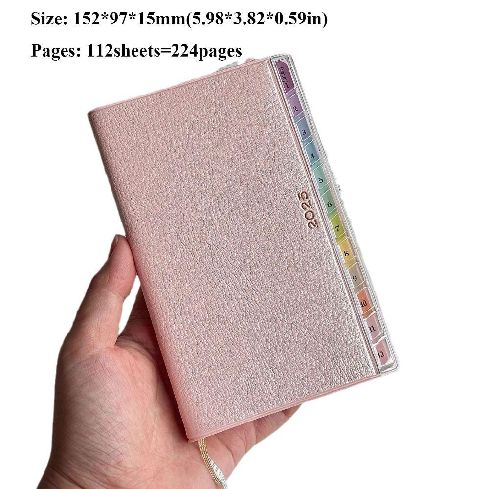 Leather 2025 Schedule Notebook Portable Diary Notebook New Memo  2025 Planner