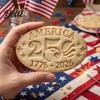 Elegant Holiday Table Centerpiece 250th Anniversary Cookies Ornament with 3D Deep Embossed Texture Texture 1776-2026 Commemorative Decorations Ideal