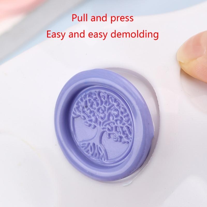 15 Cavity Wax Mold Seal Silicone Mat Pad for Wax Seal Stamp Wax Making Mould Removable for DIY Craft Adhesive Waxing