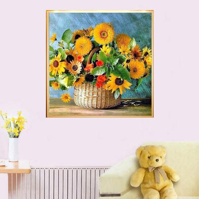5d Diy Partial Diamond Painting Cross Stitch Sunflower Basket Diamond Embroidery Diamond Peinture