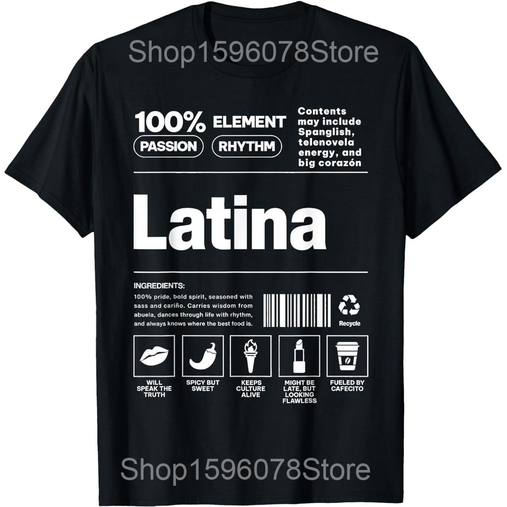 Funny Novelty Latina Power Gifts T Shirts Men Women Cotton Humor Streetwear Tee Shirt Short Sleeve Unisex Loose Clothing