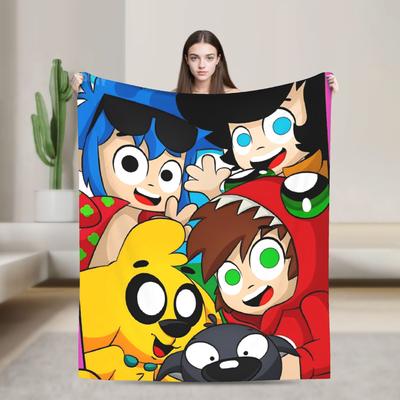 Soft Warm Blanket Picnic Mikecracked Mikes  Throw Blanket  Flannel Bedspread For Outdoor Comfortable Sofa Bed Cover