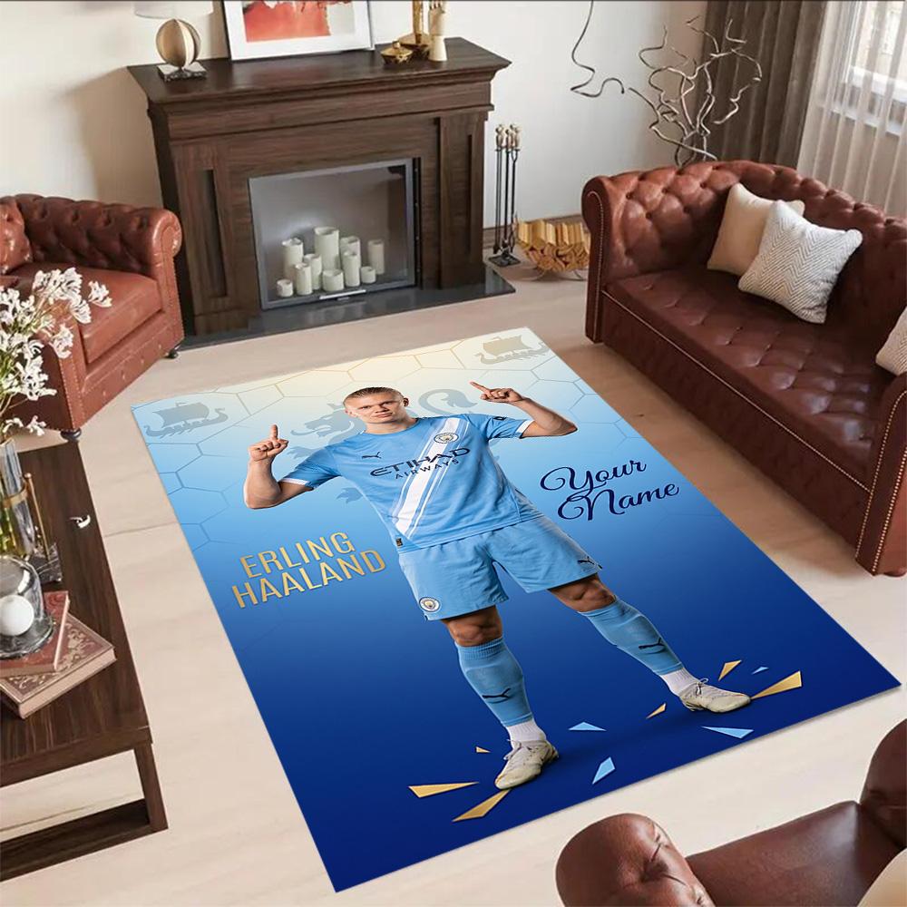 Haaland Personalized Text Carpet Perfect For Bedrooms Kitchen Outdoor Foyer Antislip Carpet Decorate Offices Perfect Gift For Friends Family