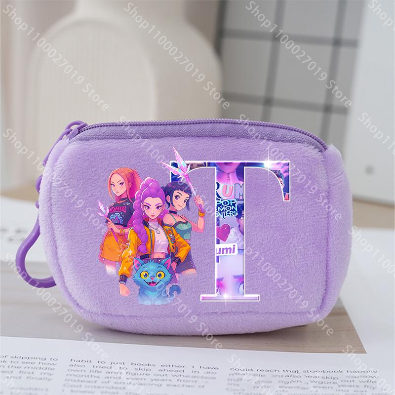 K Pop Lovci démonů Peněženka na mince pro Dětské dívky Roztomilá Přenosná peněženka Kreslené Anime Tištěný Dopis Kapsička na uložení karet Dětské dárky