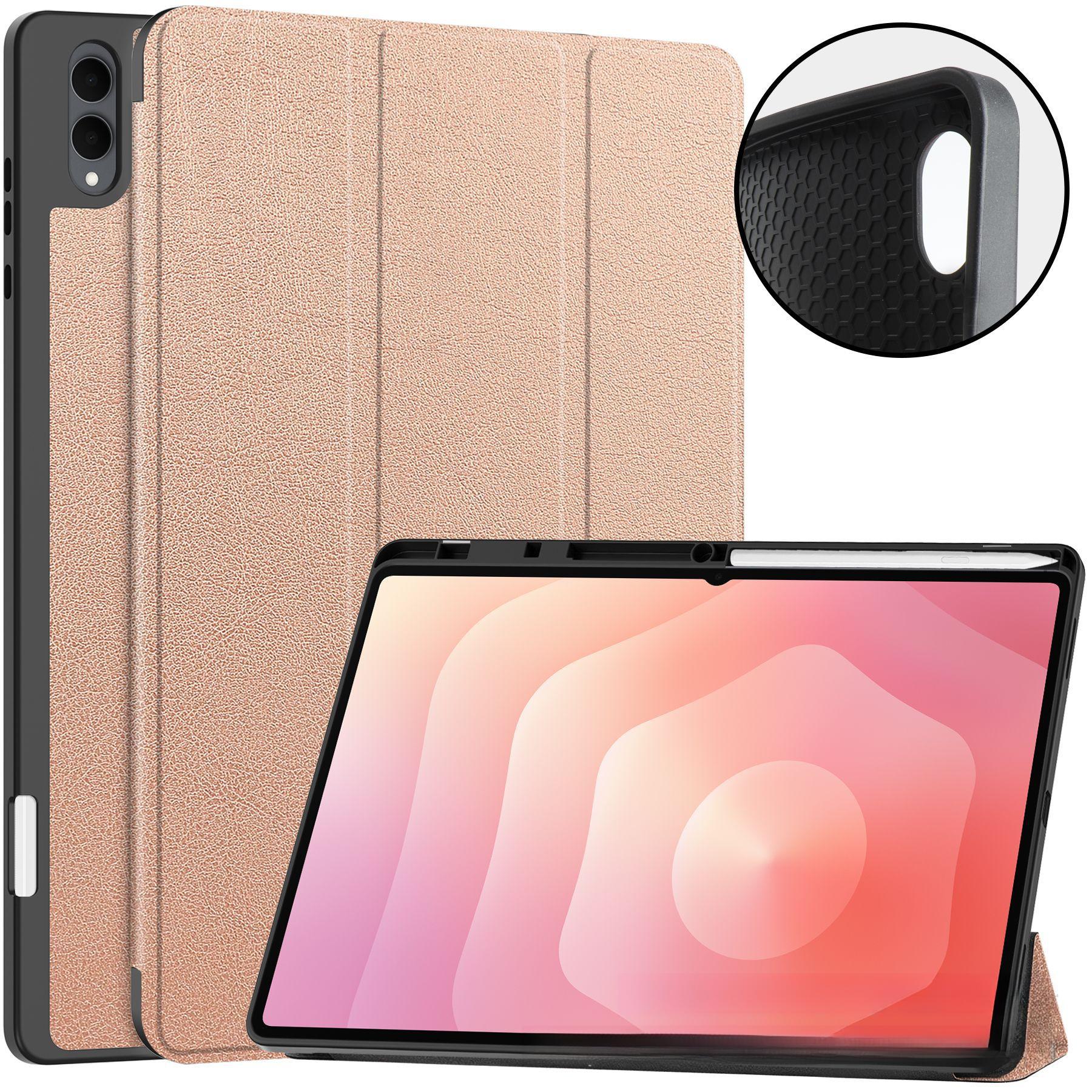 

Tablet Case For Galaxy Tab S11Ultra SM-X936B TPU Pen Slot Case For Tab S11 Ultra рожевий колір золота