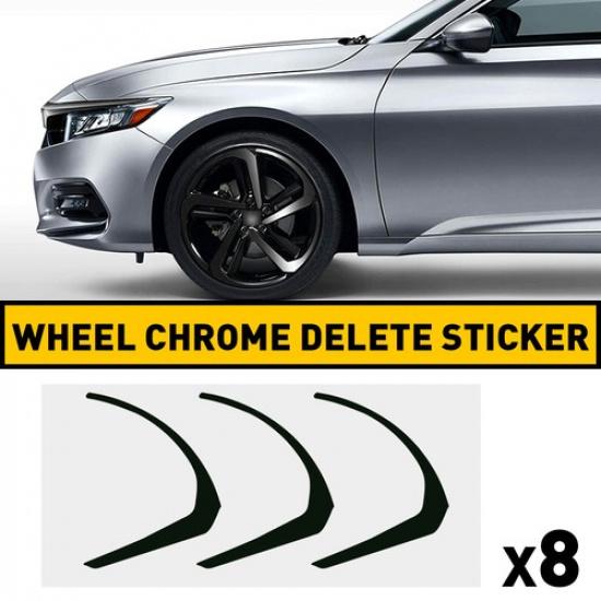 Chrome Delete Blackout Overlay Fit 2018-22 Honda Accord Sedan Trim Window