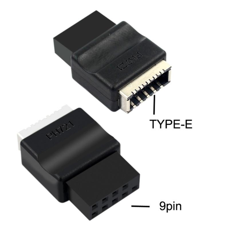 Internal USB 2.0 9Pin To TypeE Converter Adapter Header Enhances Motherboard Compatibility