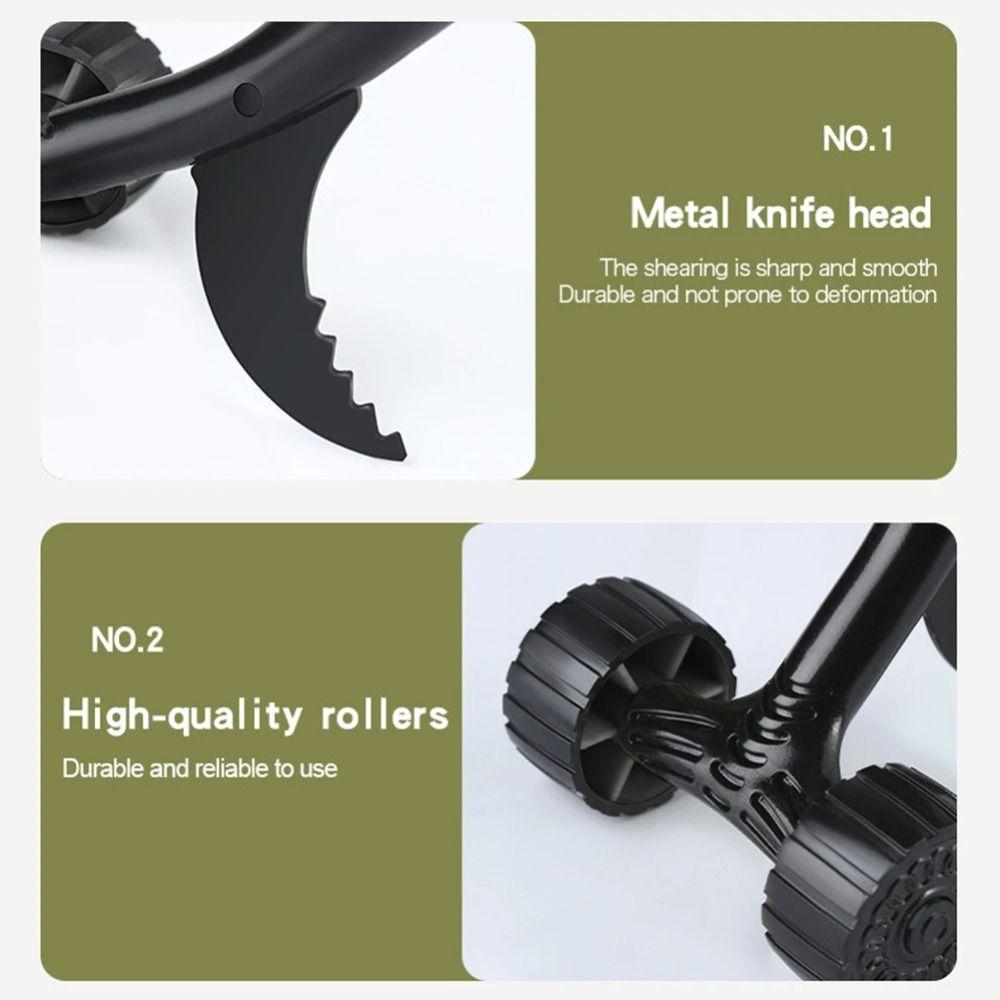 Effective Root Removal Weed Remover Sturdy Clamp Stand-up Weed Puller Weeding Tool with Wheel