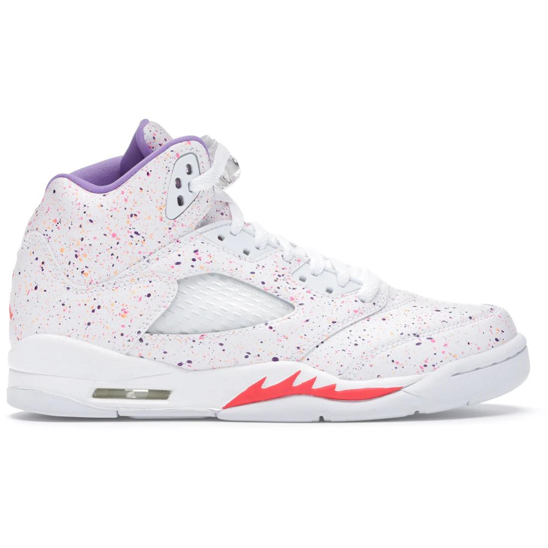 

New Jordan Air Jordan 5 Easter GS Basketball Shoes Anti-Slip High-Top Kids CT1605-100 36.5