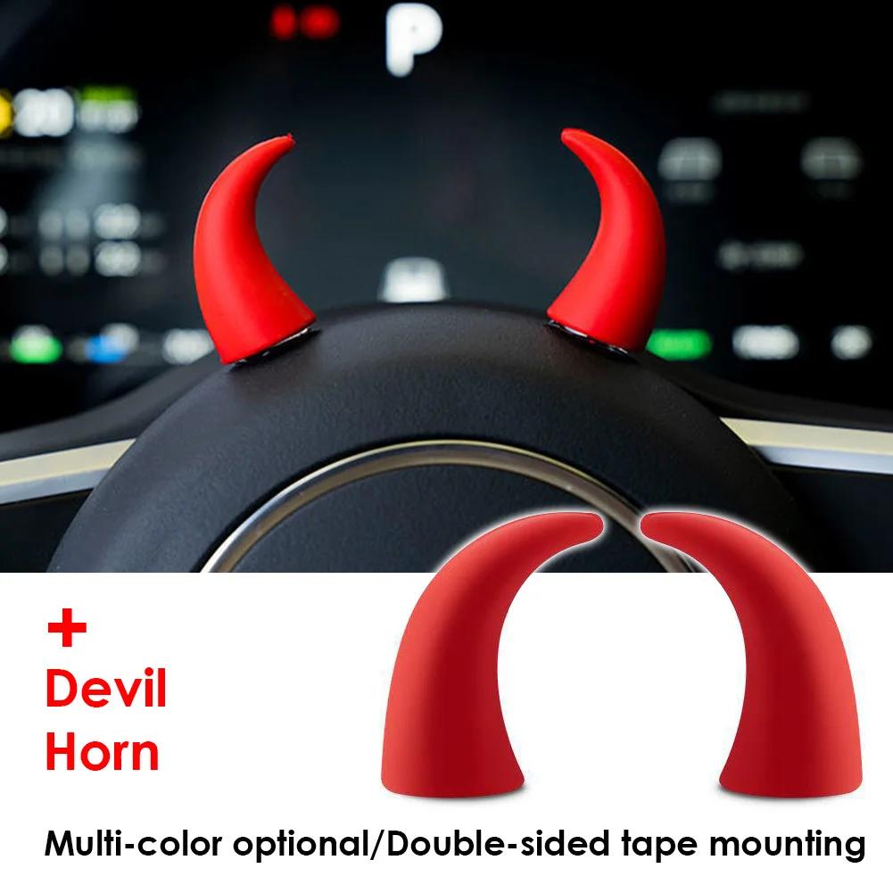 2 Pairs/set Creative Trend Car Air Outlet Direction Cute Devil Horns For MINI Automobile Decorative Items and Ornaments