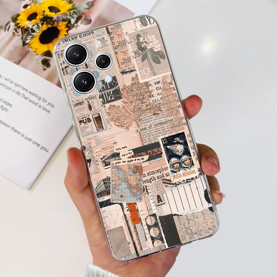 For Xiaomi Redmi 12 Case 2023 New Fashion Painted Cover Clear Silicone Phone Case For Xiaomi Redmi 12 Redmi12 Soft Fundas Bumper