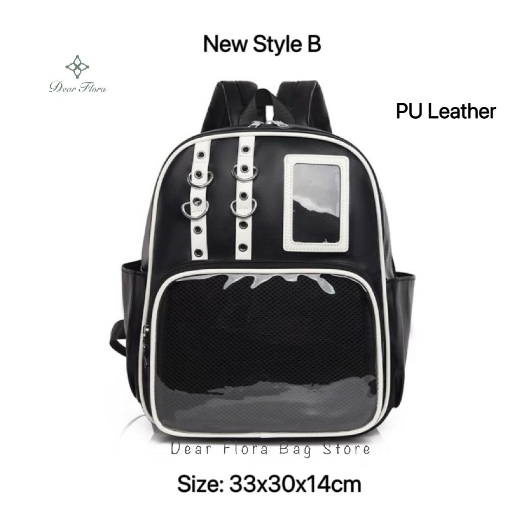 Y2K Søt Mini Ryggsekk Dame Kawaii Ita-veske Søt Jente Gjennomsiktig Ryggsekk DIY Personlighetsvisning Sekk Lolita Skulderveske