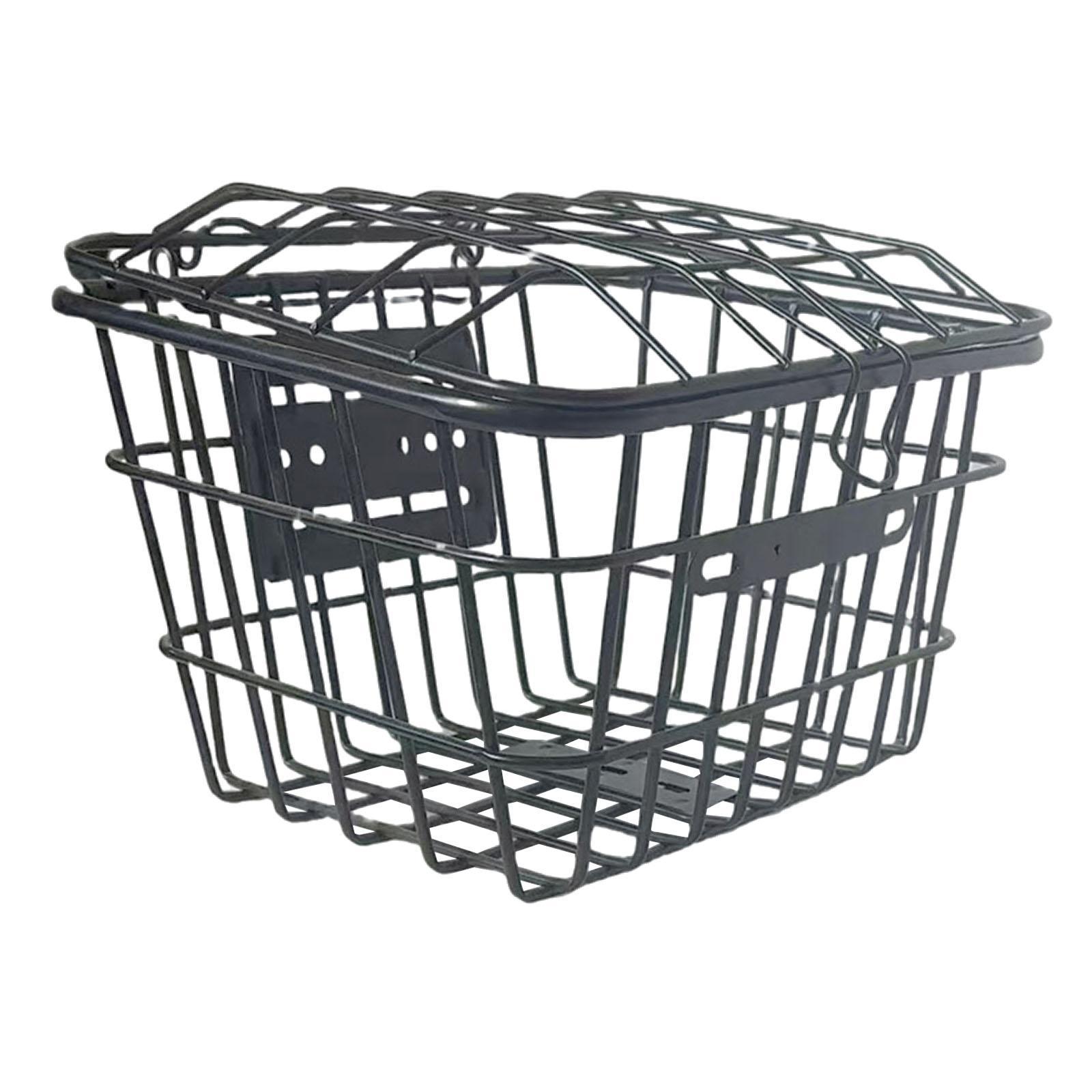 Bicycle Bike Metal Wire Rear Storage Basket Anti Rust Coating Easily Install Generic Accessories Cargo Basket for Folding Bike чёрный