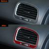 2PCS Real Carbon Fiber Car Instrument Side Air Vents Panel Frame Sticker For Volkswagen Golf 6 2008-2012 Interior Accessories