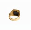 Square Flat Black Onyx Ring, 925 Solid Sterling Silver, Pure Copper Ring, Mens Signet Ring, Handmade Jewelry