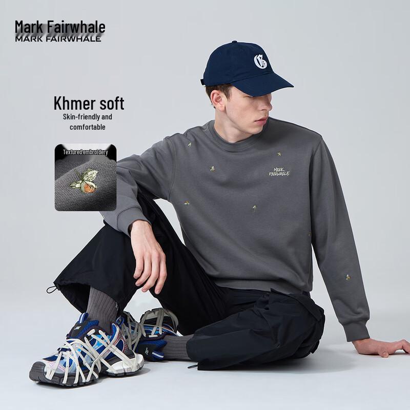 

Mark Hua Fei Men s Floral Embroidered Casual Sweatshirt 3XL