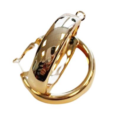 [R8098] - Gold 'Cléopatra' Hoop Earrings Ø 40 Mm 10 Mm