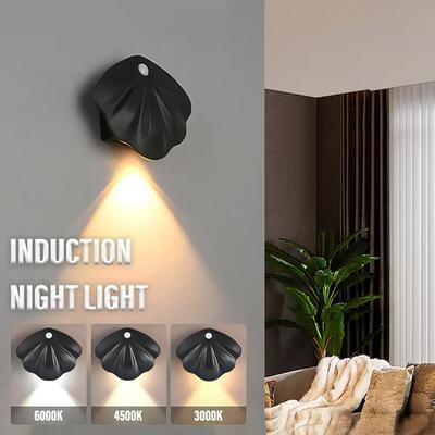 Motion Sensor Light Night Light USB Type-C Rechargeable for Kitchen Bedroom Mural Living Room Interior Lighting Decor Wall Lamps