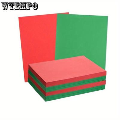50Sheets Red/Green Cardstock Paper 8.3 X 11.7inch A4 Blank Thick Cards Stock 250gsm/92lb Holiday Cardstock for DIY Crafts, New Year Card