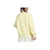 Adidas Logo Doubleknit Crew Logo Print Loose Long Sleeve Sweatshirt Women Sweatshirt Yellow JJ3569