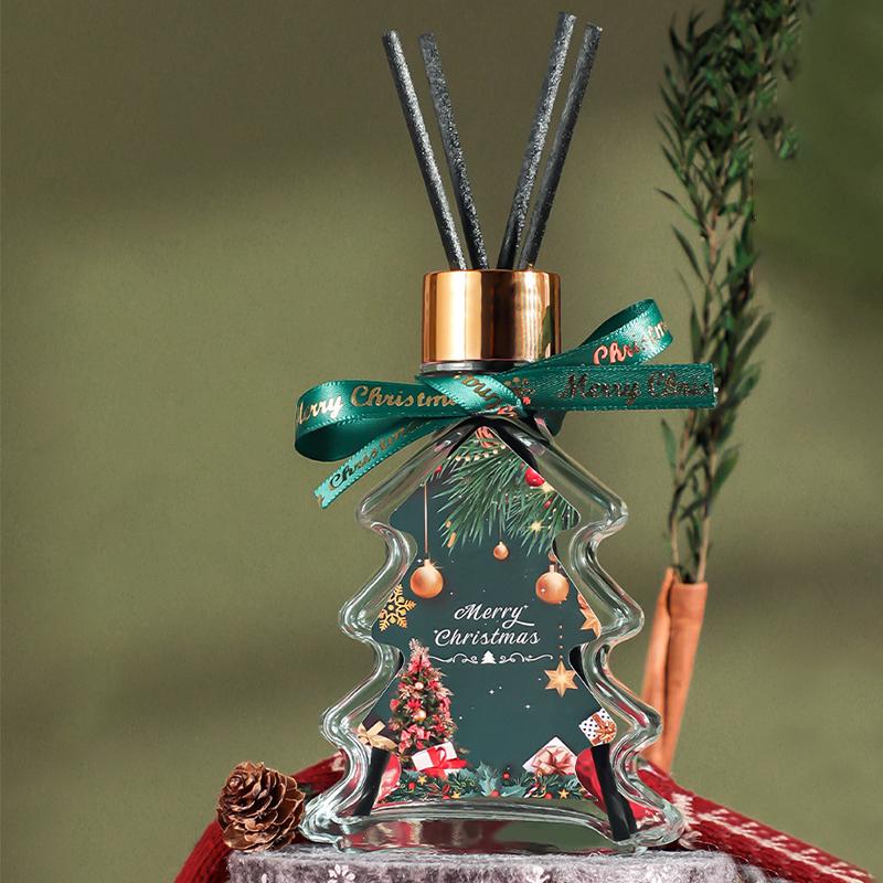 1PC Glass Home Aromatherapy Indoor Flameless Long-lasting Fragrance Souvenir Christmas Tree Ornament Gift Box Fresh