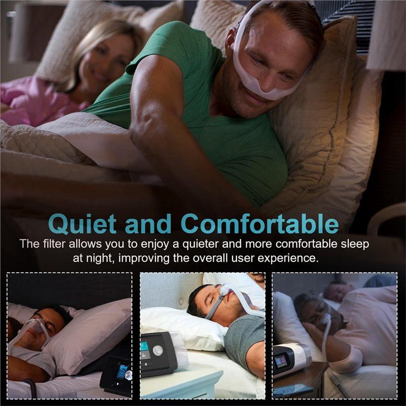 100 ks filtrů pro CPAP - Kompatibilní pro řadu Resmed Airsense 11 - Jemné jednorázové náhradní filtry pro CPAP přístroje