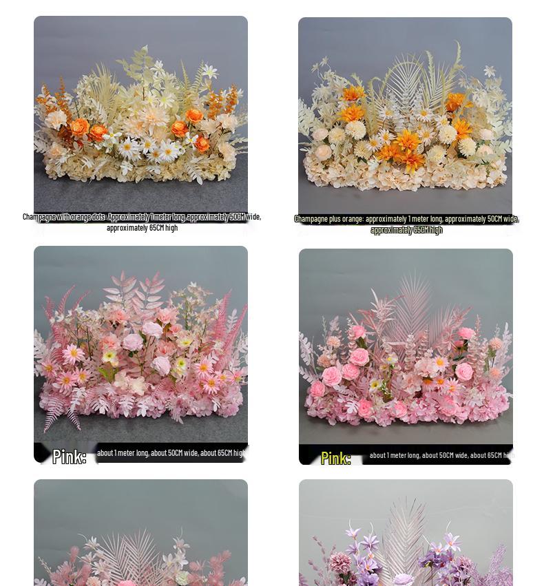 Wedding Aisle Blue Artificial Flower Row Decoration