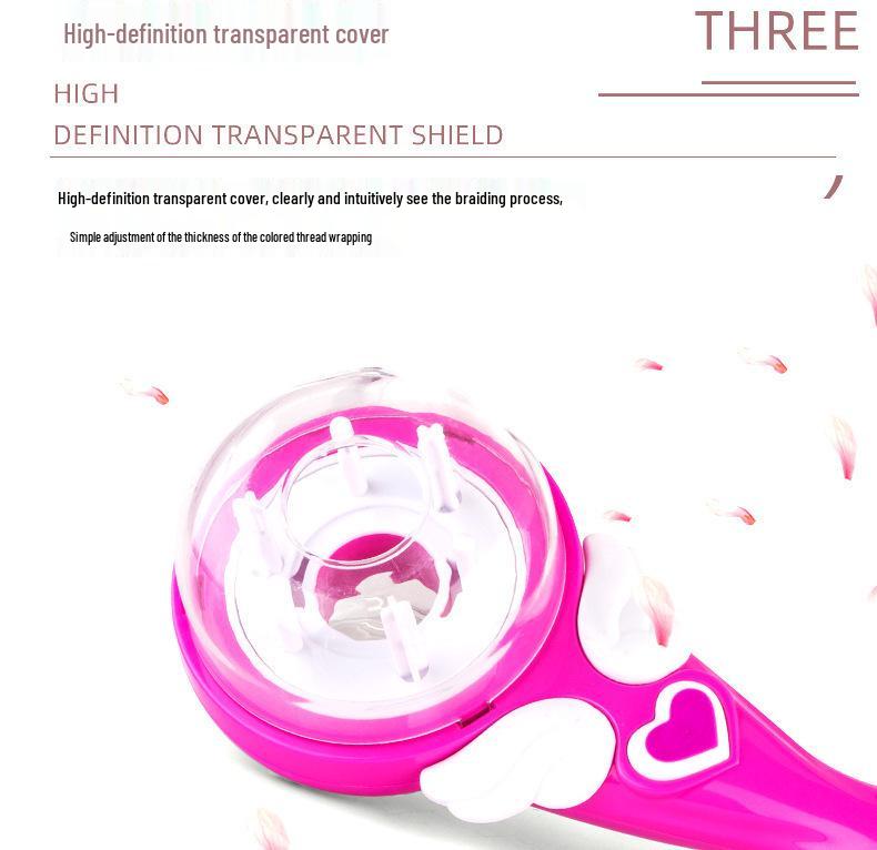 Cross-border Three-strand Braider with Rhinestone Decoration